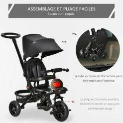TRICYCLE ENFANT ÉVOLUTIF PLIABLE MULTI-ÉQUIPÉ MÉTAL PP -VÉLOS VTT Soldes Magasin tricycle enfant evolutif pliable multi equipe metal pp 3 600x600 1