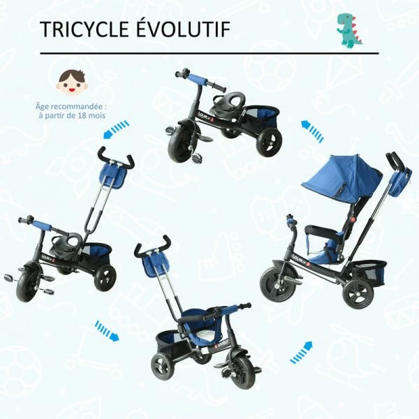 TRICYCLE ÉVOLUTIF POUR ENFANTS 6 TRICYCLE ÉVOLUTIF POUR ENFANTS – Image 4