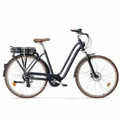 VELO DE VILLE ELECTRIQUE ELOPS 900 E CADRE BAS BLEU MARINE