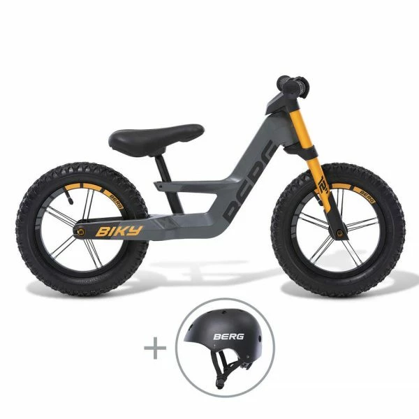 VÉLO D’ÉQUILIBRE BIKY CROSS GRIS AVEC CASQUE 3 VÉLO D’ÉQUILIBRE BIKY CROSS GRIS AVEC CASQUE