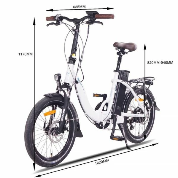 VÉLO ELECTRIQUE PLIANT NCM PARIS BLANC - 20", 250W, BATTERIE 36V 15AH 9 VÉLO ELECTRIQUE PLIANT NCM PARIS BLANC - 20", 250W, BATTERIE 36V 15AH – Image 7