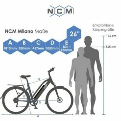 VÉLO ELECTRIQUE TREKKING NCM MILANO PLUS - 250W, BATTERIE 48V 16AH -VÉLOS VTT Soldes Magasin velo electrique trekking ncm milano plus 250w batterie 48v 16ah 4 600x600 1