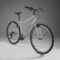 VÉLO TOUT CHEMIN RIVERSIDE 120 GRIS METAL -VÉLOS VTT Soldes Magasin velo tout chemin riverside 120 gris metal 2 600x600 1