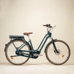 VÉLO VILLE ÉLECTRIQUE CONNECTÉ ELOPS 920 E CONNECT LF VERT FONCÉ -VÉLOS VTT Soldes Magasin velo ville electrique connecte elops 920 e connect lf vert fonce 11 600x600 1