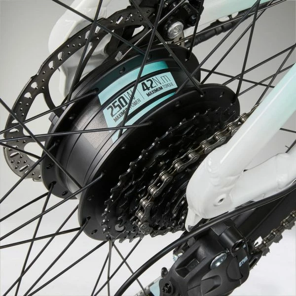 VÉLO VTT ÉLECTRIQUE E-ST100 FEMME BLANC 27''5 8 VÉLO VTT ÉLECTRIQUE E-ST100 FEMME BLANC 27''5 – Image 6